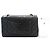 CHANEL Classic Double Flap 10" Chain Shoulder Bag Black Lambskin Nero - vista 3