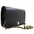 CHANEL Borsa a tracolla Clutch Full Flap Chain Nera in agnello trapuntato Nero