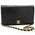 CHANEL Borsa a tracolla Clutch Full Flap Chain Nera in agnello trapuntato Nero - vista 2