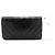CHANEL Borsa a tracolla Clutch Full Flap Chain Nera in agnello trapuntato Nero - vista 3