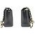 CHANEL Borsa a tracolla Single Flap con catena a righe nera trapuntata Nero - vista 5