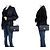 CHANEL Classic Double Flap 9" Chain Shoulder Bag Black Lambskin Nero - vista 12