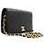 CHANEL Borsa a Spalla Small Full Flap con Catena Clutch Trapuntata Nera Nero