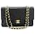 CHANEL Classic Double Flap 10" Chain Shoulder Bag Black Lambskin Nero - vista 2