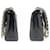 CHANEL Classic Double Flap 10" Chain Shoulder Bag Black Lambskin Nero - vista 5