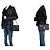CHANEL Classic Double Flap 9" Chain Shoulder Bag Black Lambskin Nero - vista 12