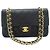 CHANEL Classic Double Flap 9" Chain Shoulder Bag Black Lambskin Nero - vista 2
