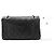CHANEL Classic Double Flap 9" Chain Shoulder Bag Black Lambskin Nero - vista 3