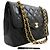 CHANEL Paris Vintage Chain Schultertasche Schwarz Gesteppt