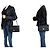 CHANEL Borsa a Spalla Double Flap V-Stitch 10" in Pelle di Agnello Nera Nero - vista 12