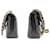 CHANEL Classic Double Flap 9" Chain Shoulder Bag Black Lambskin Nero - vista 5
