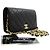 CHANEL Full Flap Small Chain Shoulder Bag Clutch Gesteppt Schwarz
