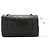 CHANEL Classic Double Flap 10" Chain Shoulder Bag Black Lambskin Nero - vista 3