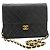 CHANEL Piccola borsa a tracolla con catena Clutch in agnello trapuntato nero - vista 2