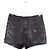 Ba&Sh Leder Mini Shorts schwarz