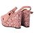 Autre Marque Sandali con zeppa espadrilles in scamosciato rosa Castañer con fiori - vista 3