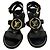 Graceful Sandali con tacco Louis Vuitton in pelle nera Nero