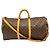 Louis Vuitton Monogram Keepall Bandoulière 60 Borsa Boston Marrone Beige
