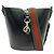 Borsa a tracolla mini bucket in pelle GUCCI Nero
