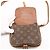 Borsa a spalla Louis Vuitton Monogram Cartouchiere PM M51254 Marrone Beige - vista 13