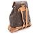 Zaino Louis Vuitton Montsouris MM Marrone Monogramma - vista 2