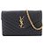 Saint Laurent Cassandra Chain Wallet Schwarz
