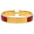 Hermès Pulseira Click H PM Hermes Vermelho Dourado  - vista 3
