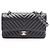 Borsa a tracolla Chanel Chevron V-stitch Double Flap Nero