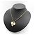 Collana Louis Vuitton Miss LV Monogram Flower Logo Rosa Bianco D'oro - vista 10