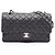 Borsa a tracolla Chanel Matelassé Double Flap in nero