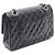 Borsa a Spalla Chanel Matelassé Double Flap Nero - vista 2
