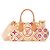Borsa Louis Vuitton OnTheGo East West Rosa Beige Arancione Monogramma
