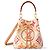 Borsa Louis Vuitton Néonoé BB By the pool Marrone Rosa Bianco Arancione