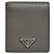 Prada Men's Vitello Daino Bi-fold Wallet Brown