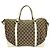 Borsa Boston Gucci con motivo GG e ferramenta a ferro di cavallo Marrone Bianco