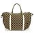 Borsa Boston Gucci con motivo GG e ferramenta a ferro di cavallo Marrone Bianco - vista 3
