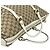 Borsa Boston Gucci con motivo GG e ferramenta a ferro di cavallo Marrone Bianco - vista 4