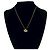 Collana Christian Dior CD Logo placcata oro D'oro - vista 2