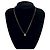 Collana con pendente logo CD Christian Dior placcato oro D'oro - vista 2