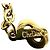 Collana con pendente logo CD Christian Dior placcato oro D'oro - vista 3
