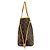 Borsa Tote Louis Vuitton Neverfull MM Monogram Marrone Rosa Monogramma - vista 4