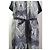 Autre Marque DAY Birger et Mikkelsen Vestido de seda estampado com cinto Preto Cinza Cru - vista 3