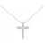 Autre Marque Collana con Croce in Diamanti Au750 Ponte Vecchio Argento