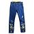 Pantaloni in denim stretch con ricamo di fiori e farfalle Gucci Blu