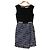 Autre Marque Chesty Bijou Tweed Kleid Schwarz Weiß Marineblau