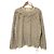 Autre Marque Ray Beams Melange Strickpullover mit Fransen Beige