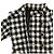 Autre Marque Abrigo largo de tweed REDYAZEL Negro Blanco - vista 3