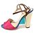 Fendi Sandali da donna con cinturini in raso multicolore - vista 3