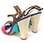 Fendi Sandali da donna con cinturini in raso multicolore - vista 4