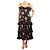 Zimmermann Schwarzes geblümtes Stufen-Sommerkleid - Größe UK 10